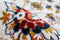 Creme vloerkleed - 80x150 cm - Gebloemd A-symmetrisch patroon - Landelijk