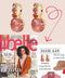 Creolen met roze/rode kristallen: hooped Crystals