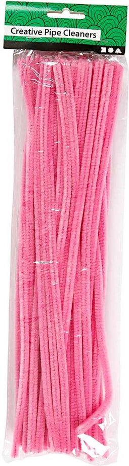 Creotime Chenille Draad 50 Stuks 30 Cm 6 Mm Roze