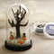 Creotime decoratie stolp - kunststof - houten bruin plateau - D11 x H18 cm