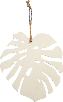 Creotime Decoratiehanger Monsterablad 20 X 19 Cm Naturel