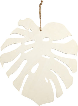 Creotime Decoratiehanger Monsterablad 35 X 34 Cm Naturel