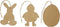 Creotime Decoraties Pasen Papier-maché 10 Cm Bruin 6 Stuks