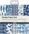 Creotime Designpapier Blok Blauw 15,2 Cm 50 Vellen