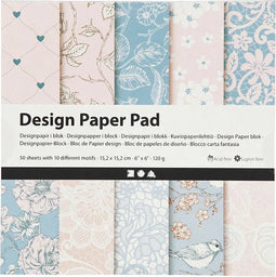 Creotime Designpapier Blok Pastel 15,2 Cm 50 Vellen