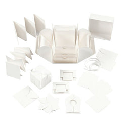 Creotime - Explosion box creativ company 12x12x12cm off white | 4 stuks