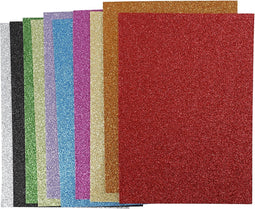 Creotime Foam Vellen A4 Glitter 10 Stuks