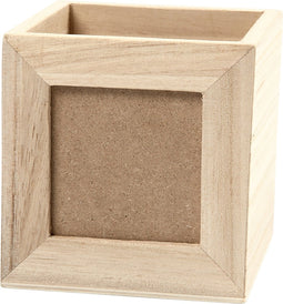 Creotime Fotolijst/pennenbakje Hout 10 Cm Blank Per Stuk