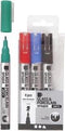 Creotime Glas- en Porseleinstift Dekkend Set Basis 4 stuks