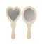 Creotime - Handspiegel Creativ Company hart en ovaal 23-24cm hout 2 stuks