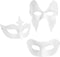 Creotime Harlekijn Maskers Wit 12 Stuks
