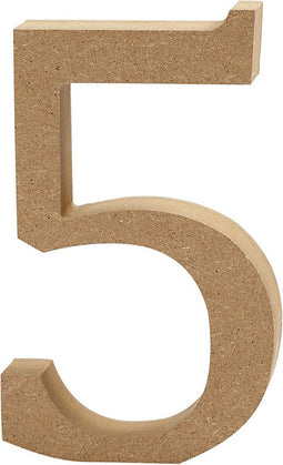 Creotime Houten Cijfer 5 8 Cm