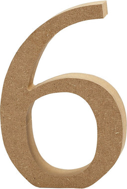 Creotime Houten Cijfer 6 8 Cm