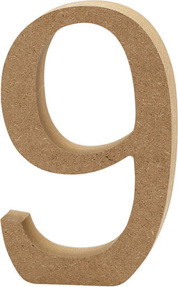 Creotime Houten Cijfer 9 8 Cm