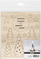 Creotime Houten Figuren Boom/ Sterren Bruin 17 Cm