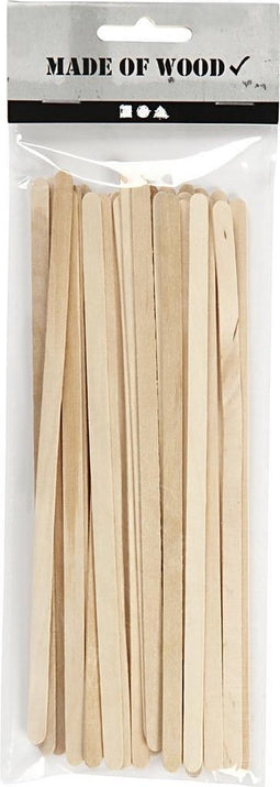 Creotime Houten Ijsstokjes 19 Cm 30 Stuks