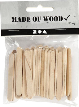 Creotime Houten Ijsstokjes 5,5 Cm 50 Stuks