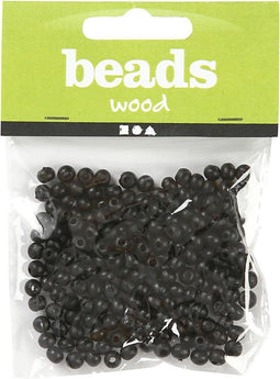 Creotime Houten Kralen Zwart 0,5 Cm 150 Stuks