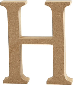 Creotime Houten Letter H 8 Cm