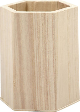 Creotime Houten Pennenbakje Keizerin 10,5 X 8 Cm Blank Per Stuk