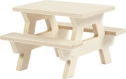 Creotime Houten Picknickbank 8 X 5,5 X 8 Cm Triplex Blank Per Stuk