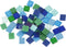 Creotime Kunststof Mini Mozaiek Vierkant Blauw/groen 5x5mm
