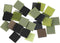 Creotime Kunststof Mini Mozaiek Vierkant Groen 10x10mm