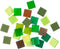 Creotime Kunststof Mini Mozaiek Vierkant Groen 10x10mm