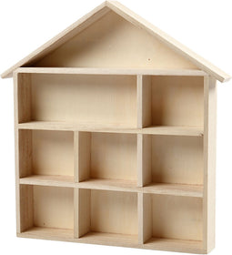 Creotime Letterhuisje Hout Unisex 26 X 25,2 X 3,5 Cm