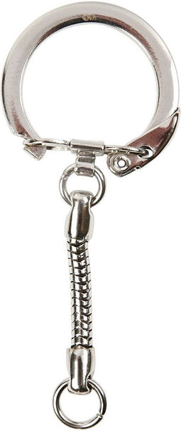 Creotime Metalen Sleutelhanger 5 Stuks 6 Cm