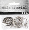 Creotime Metalen Sleutelhanger 5 Stuks 6 Cm