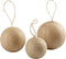 Creotime Ophangbare Ballen Papier Maché 40/50/60 Mm Bruin 6 Stuks