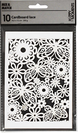 Creotime patroonkarton 10,5 x 14,8 cm 10 stuks wit