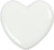 Creotime Porseleinen Hartje 6,5 X 6,5 X 1 Cm Wit