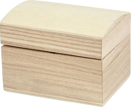 Creotime Schatkist Met Magneet Hout 8 X 6 X 4,5 Cm