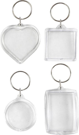 Creotime Sleutelhanger Transparant 4 Stuks