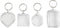 Creotime Sleutelhanger Transparant 4 Stuks