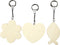Creotime Sleutelhangers 6-7 Cm X 3 Mm Bruin 3 Stuks