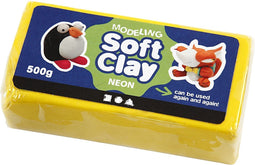 Creotime Soft Clay afm 13x6x4 cm geel 500gr