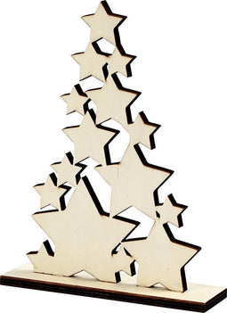 Creotime Sterrenkerstboom 19,6 X 14,7 Cm Naturel