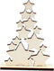 Creotime Sterrenkerstboom 19,6 X 14,7 Cm Naturel