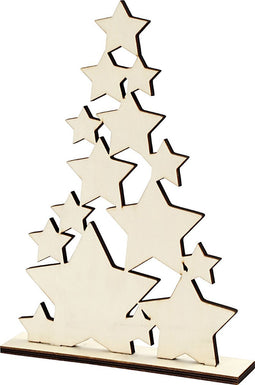 Creotime Sterrenkerstboom 29,8 X 21,5 Cm Naturel