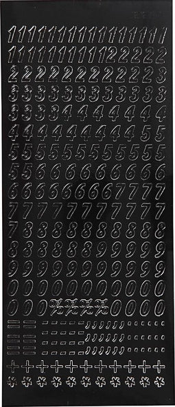 Creotime Stickers Kleine Cijfers 10 X 23 Cm Zwart