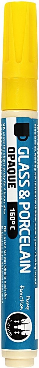 Creotime Verfstift Glas- & Porselein Geel