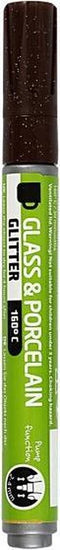 Creotime Verfstift Glas- & Porselein Glitter Bruin