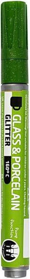 Creotime Verfstift Glas- & Porselein Glitter Lichtgroen