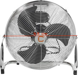 Cresta Care CFP810 RVS Vloerventilator 55cm - 3 snelheden - 100 graden kantelbaar