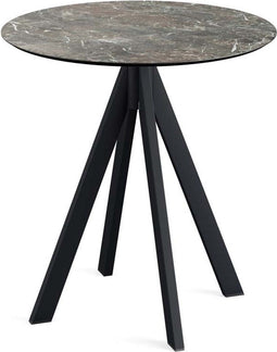 Infinity Terrastafel Zwart Frame + Galaxy Marble HPL 70 cm - Essentials 120011570