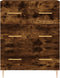 vidaXL - Dressoir - 69,5x34x90 - cm - bewerkt - hout - gerookt - eikenkleurig