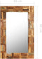 vidaXL - Wandspiegel - 60x60 - cm - massief - gerecycled - hout